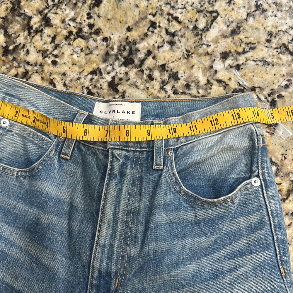 SLVRLAKE Denim Blue Wide Leg Jeans - Picture 5 of 11